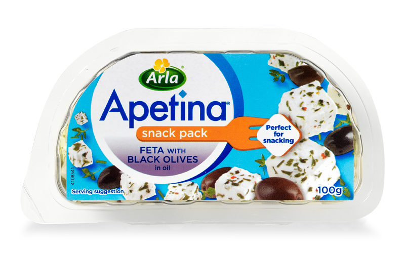 Apetina® Snack pack feta with black olives in oil