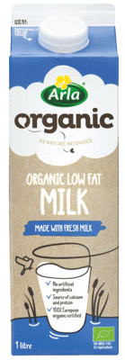 Arla Organic Fresh Milk Low Fat 900ml