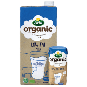 Arla Organic Low Fat UHT Milk 1L & 200ml