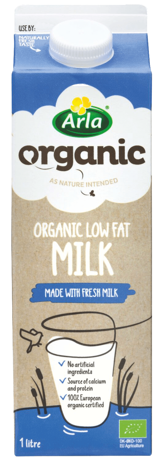 Arla Organic Fresh Milk Low Fat 900ml