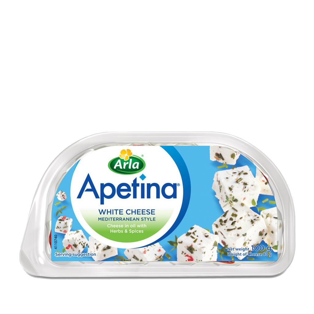 Apetina® Snack Pack - White Cheese Cubes in Oil With Herbs and Spices 100g
