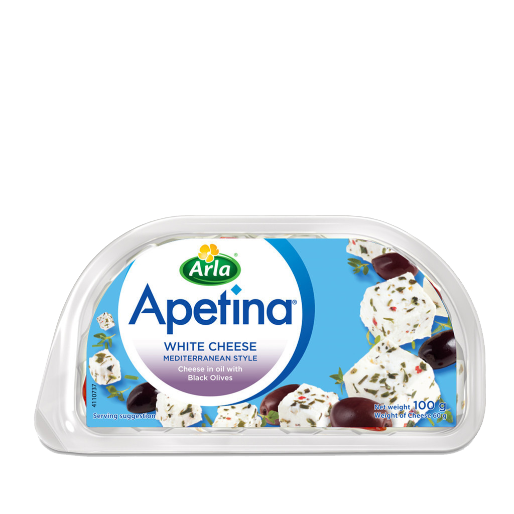 Apetina® Snack Pack - Feta Cubes in Oil with Black Olives in Oil 100g